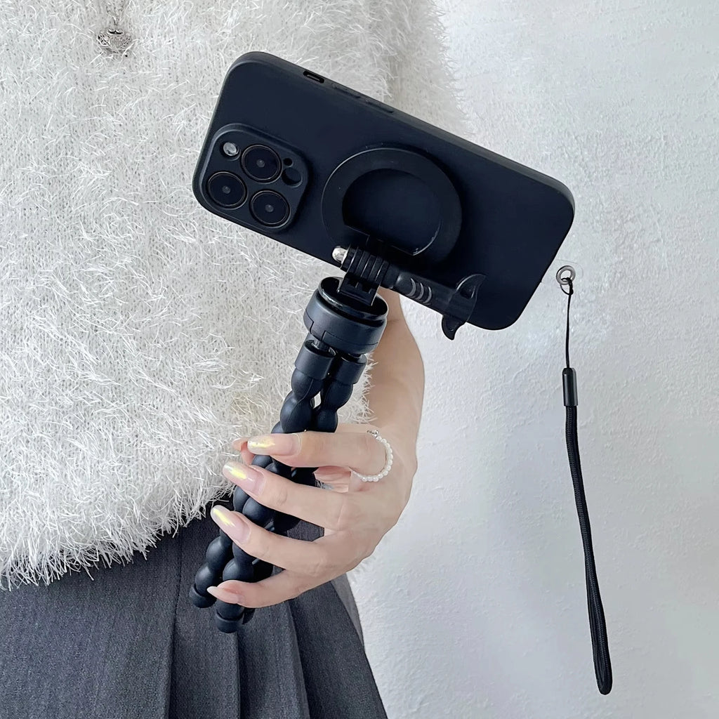 For Magsafe Magnetic Tripods For Mobile Phone Tripod Smartphone Monopod Universal Stand Octopus Mini Tripod For Phone Holder
