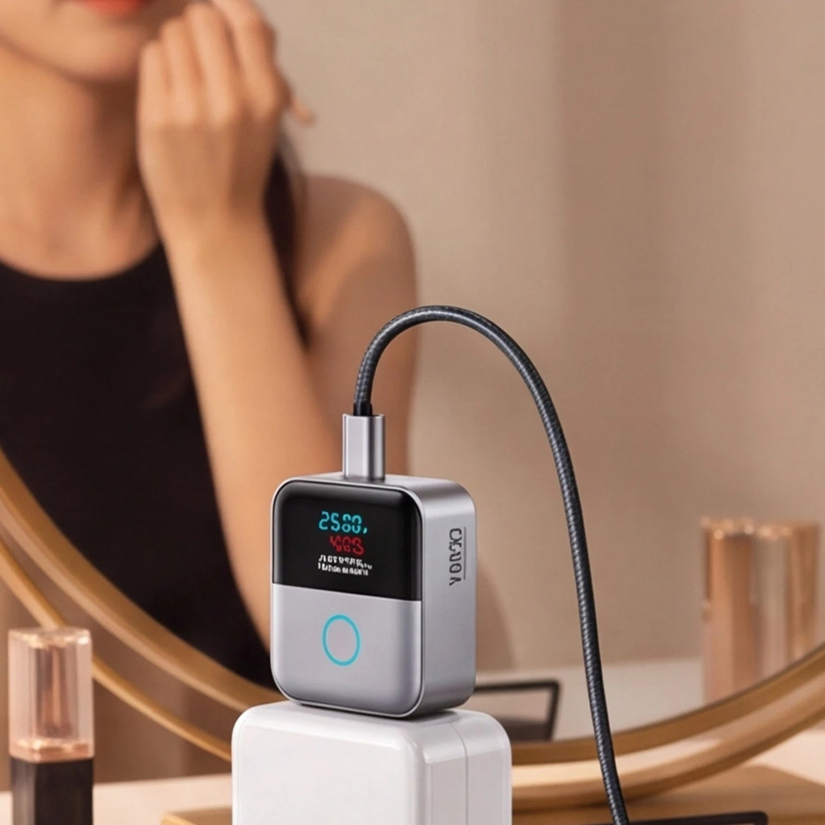 140W Smart Auto Stop Charging Adapter Auto Power Off Charger Protector USB-C Fast Charger for Bedside Desk Travel Phone Tablet