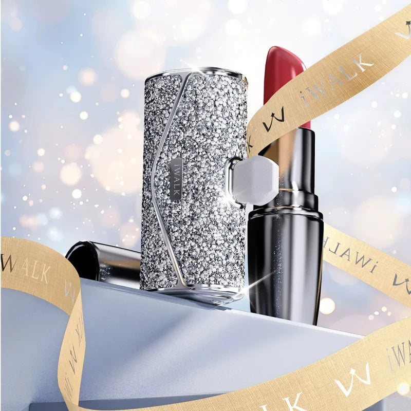 iWALK Diamond Capsule Power Bank Pocket Mini Diamond Lipstick Ultra Thin And Compact Fast Charging Portable Power Bank 5000mAh