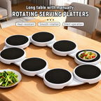 Table Turntable Kitchen Dining Turntable Tray 360 ° Rotation Versatile Heat Resistant Portable Rotating Food Organizer Tray