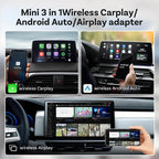 OTTOCAST Mini Air 3 In1 Wireless CarPlay Android Auto Adapter AirPlay Screen Mirroring Plug and Play Dongle for Audi VW Kia