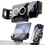 15W Universal Car Phone Wireless Charger Holder 360° Rotation Mount for Samsung Galaxy Fold 6 5 4 3 Z Flip S25 S24 Iphone 16 15